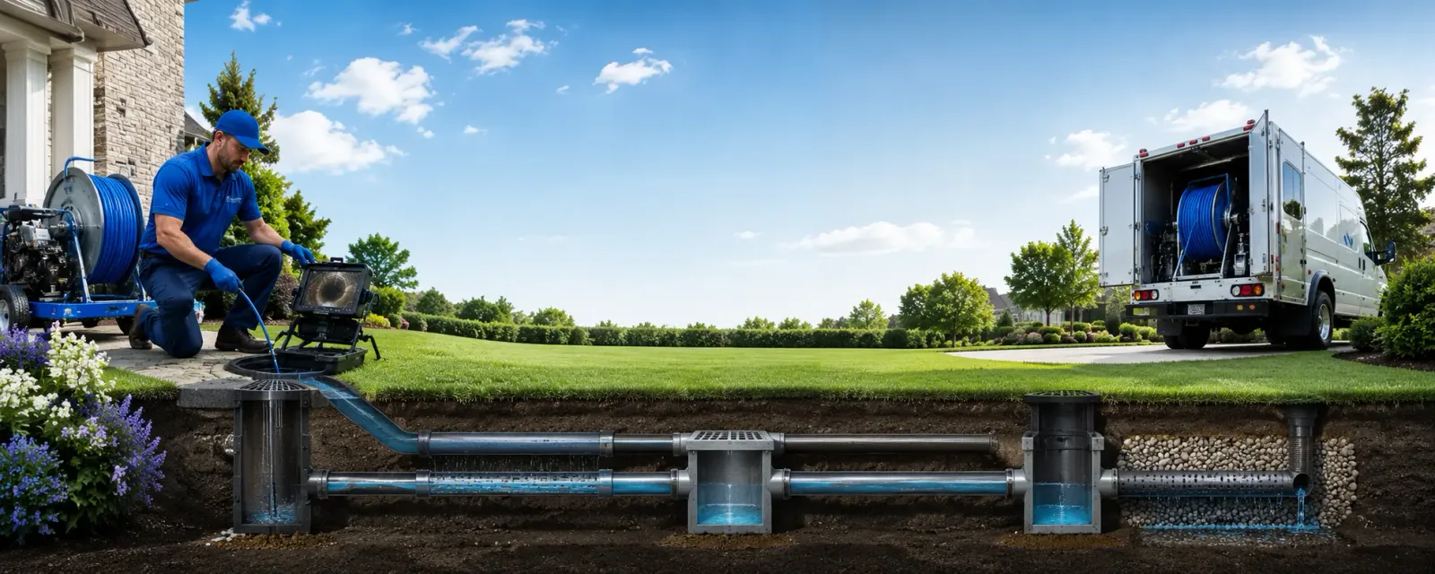 Outdoor drain cleaning information for Webster, IN